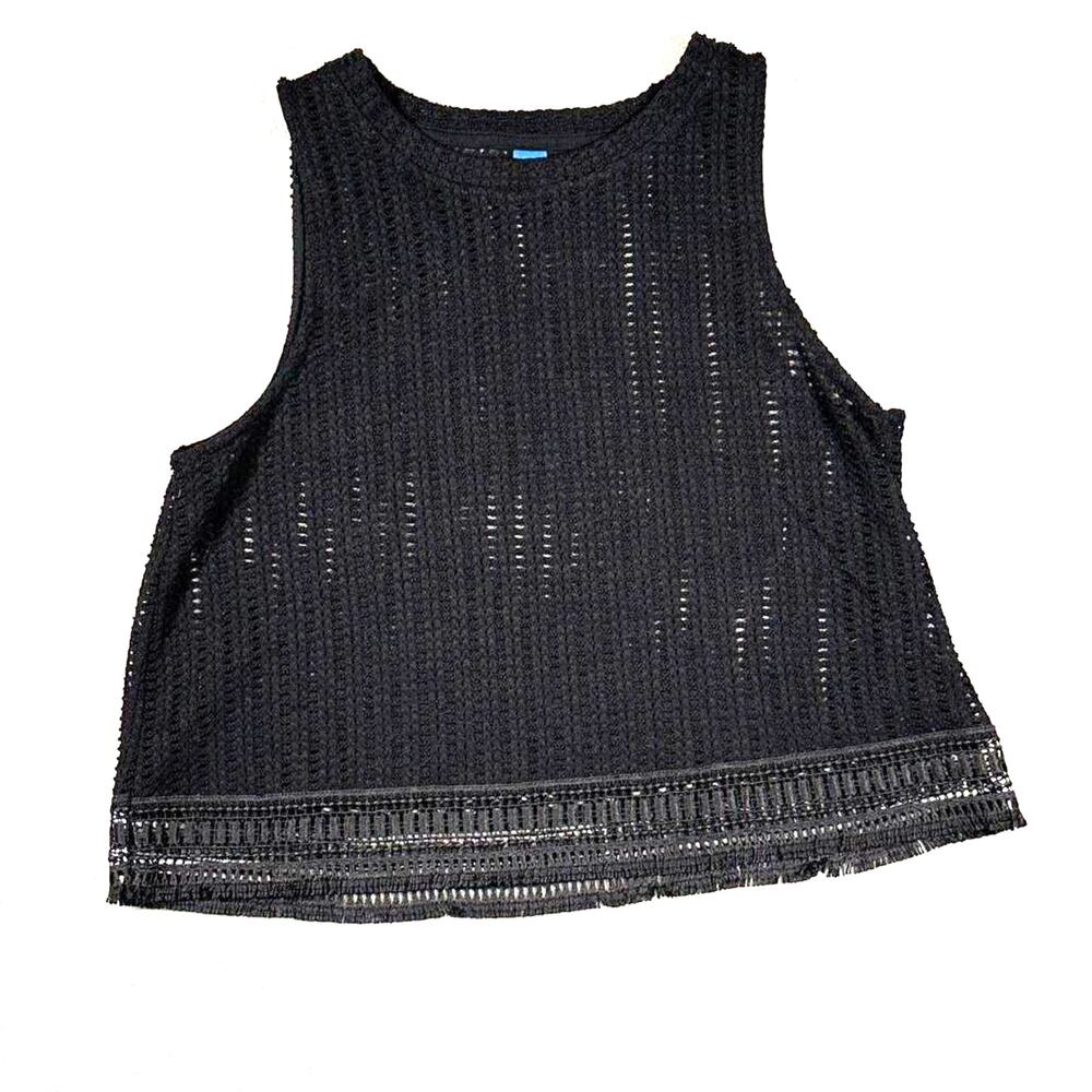 Old Navy Crochet Look Crop Top - Lagenlook Lace Goth Romantic Boho Y2K